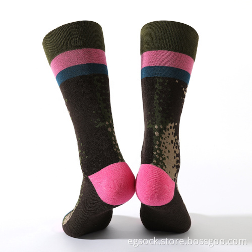 Robuste Anti-Schrumpf-Strick-Jacquard-Design-Socken